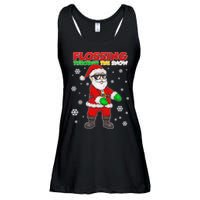 Flossing Through The Snow Santa Ladies Essential Flowy Tank