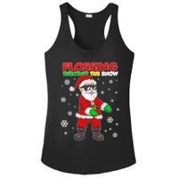 Flossing Through The Snow Santa Ladies PosiCharge Competitor Racerback Tank