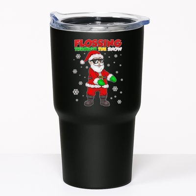 Flossing Through The Snow Santa Tumbler
