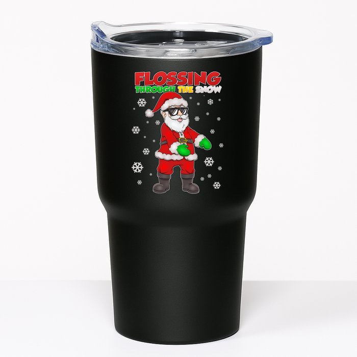 Flossing Through The Snow Santa Tumbler