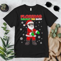 Flossing Through The Snow Santa Premium T-Shirt