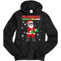 Flossing Through The Snow Santa Tie Dye Hoodie