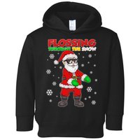 Flossing Through The Snow Santa Toddler Hoodie