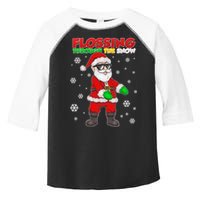 Flossing Through The Snow Santa Toddler Fine Jersey T-Shirt