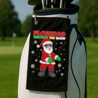 Flossing Through The Snow Santa Golf Towel