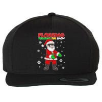 Flossing Through The Snow Santa Wool Snapback Cap