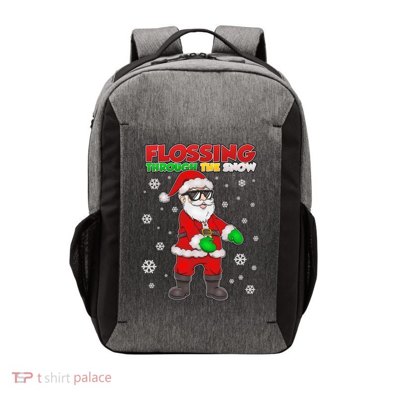 Flossing Through The Snow Santa Vector Backpack