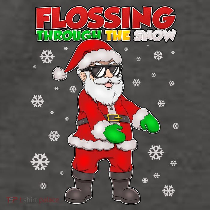 Flossing Through The Snow Santa Vector Backpack