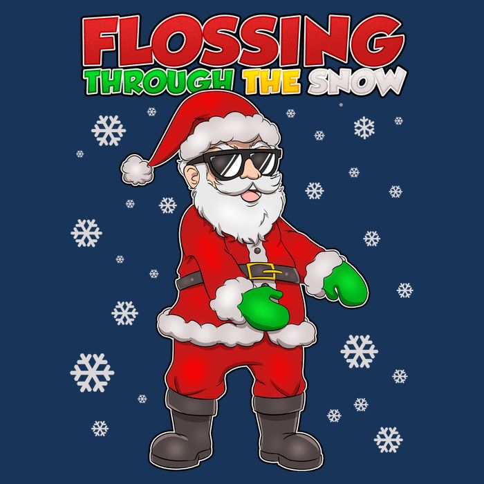 Flossing Through The Snow Santa Infant Baby Jersey Bodysuit