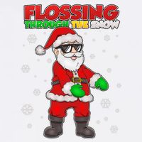 Flossing Through The Snow Santa Garment-Dyed Sweatshirt