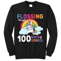 Flossing Unicorn Through 100 days Of School Sweatshirt