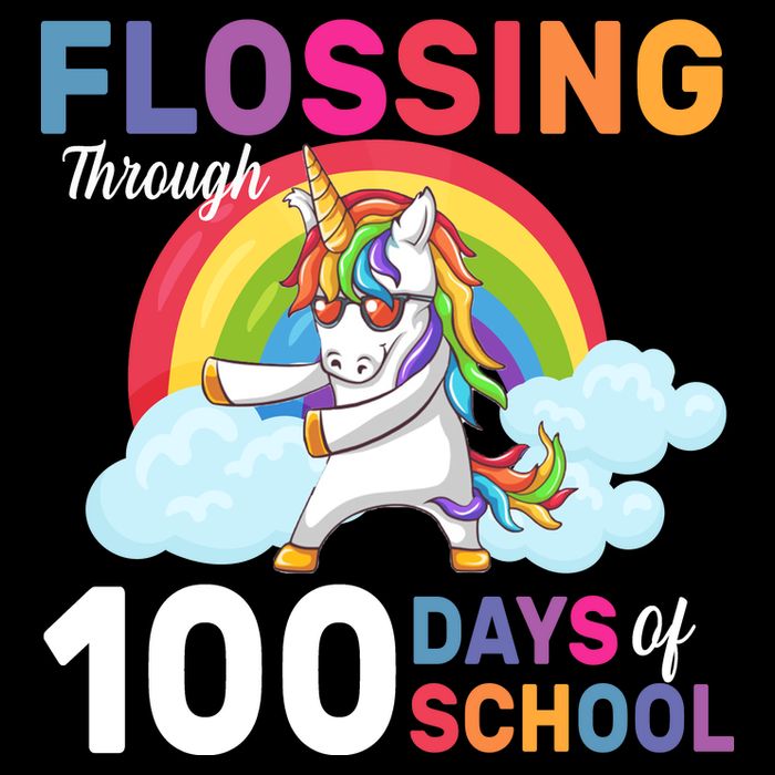 Flossing Unicorn Through 100 days Of School Impact Tech Backpack