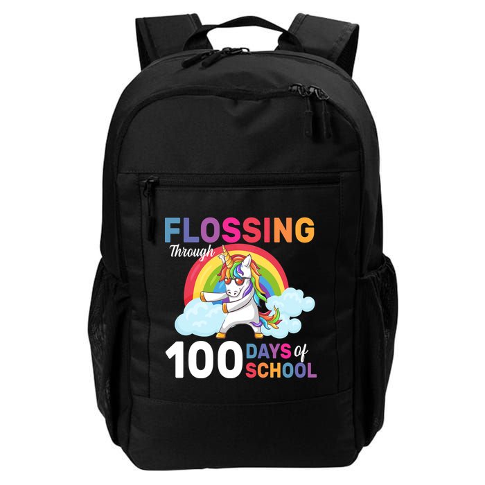Flossing Unicorn Through 100 days Of School Backpack