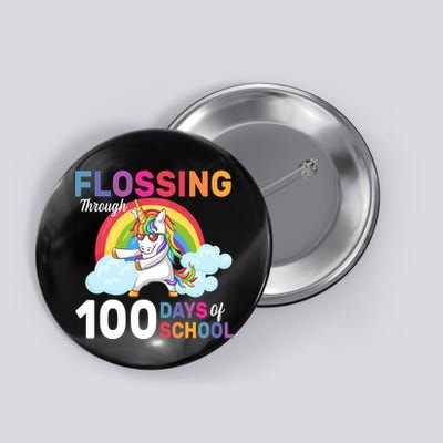 Flossing Unicorn Through 100 days Of School Button