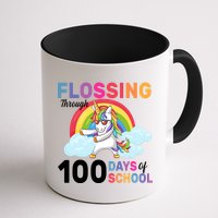 Flossing Unicorn Through 100 days Of School Mug