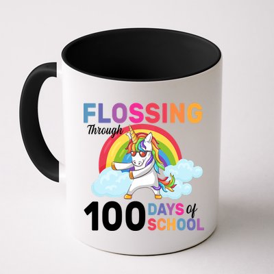 Flossing Unicorn Through 100 days Of School Mug
