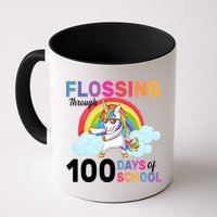 Flossing Unicorn Through 100 days Of School Mug