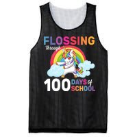 Flossing Unicorn Through 100 days Of School Mesh Reversible Basketball Jersey Tank