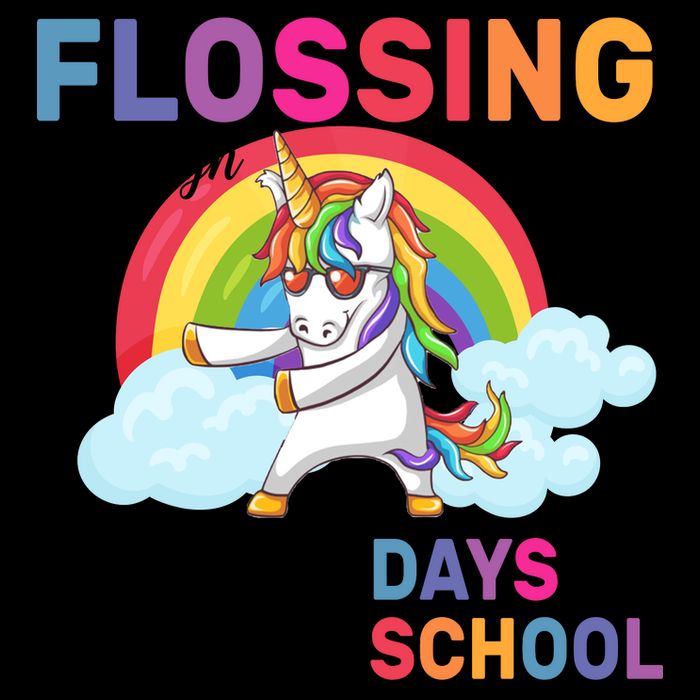 Flossing Unicorn Through 100 days Of School 16oz Travel Tumbler