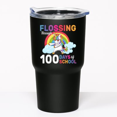 Flossing Unicorn Through 100 days Of School Tumbler