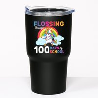 Flossing Unicorn Through 100 days Of School Tumbler