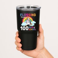 Flossing Unicorn Through 100 days Of School Tumbler