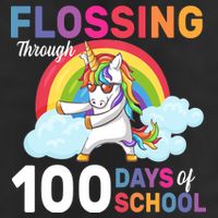 Flossing Unicorn Through 100 days Of School Tumbler