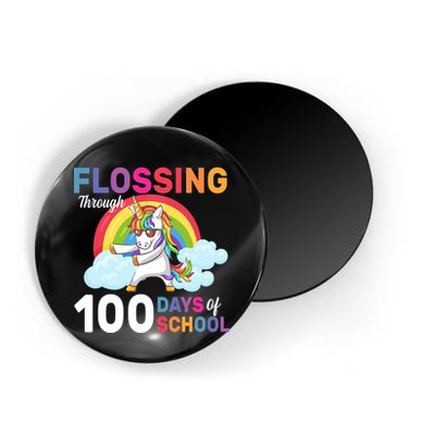 Flossing Unicorn Through 100 days Of School Magnet