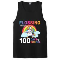 Flossing Unicorn Through 100 days Of School PosiCharge Competitor Tank