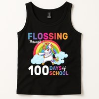 Flossing Unicorn Through 100 days Of School Tank Top
