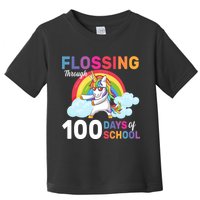 Flossing Unicorn Through 100 days Of School Toddler T-Shirt