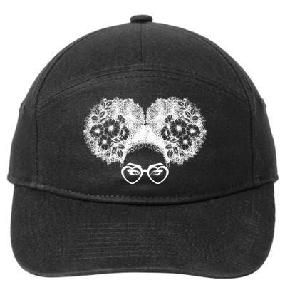 Flower Afro Puffs 7-Panel Snapback Hat