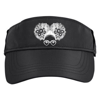 Flower Afro Puffs Adult Drive Performance Visor