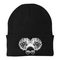 Flower Afro Puffs Beanie