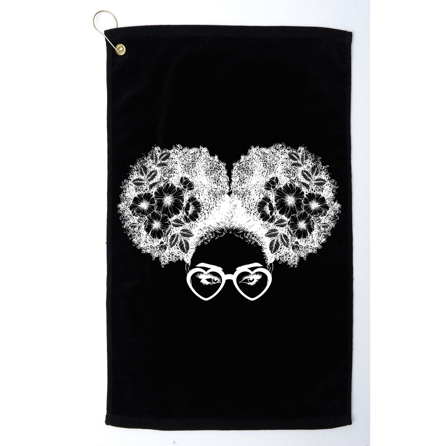 Flower Afro Puffs Golf Towel