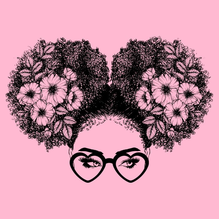 Flower Afro Puffs Long Sleeve Shirt