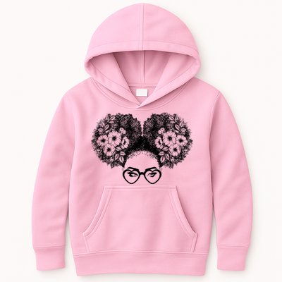 Flower Afro Puffs Kids Hoodie