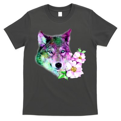 Flower Colorful Wilderness Wolf T-Shirt