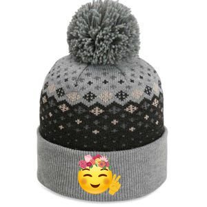 Flower Crown Emoji The Baniff Cuffed Pom Beanie