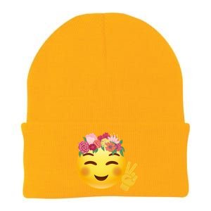 Flower Crown Emoji Knit Cap Winter Beanie