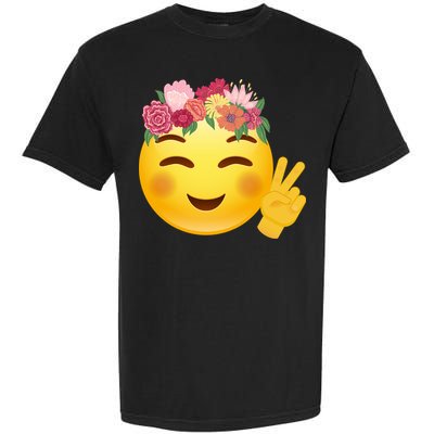 Flower Crown Emoji Garment-Dyed Heavyweight T-Shirt