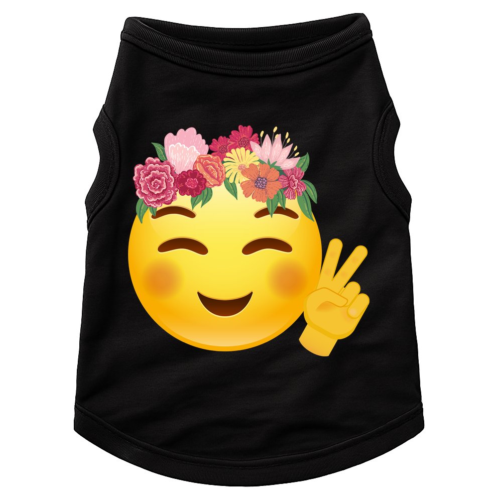 Flower Crown Emoji Doggie Tank
