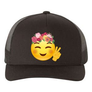 Flower Crown Emoji Yupoong Adult 5-Panel Trucker Hat