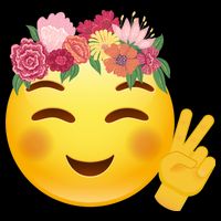 Flower Crown Emoji Sustainable Bucket Hat