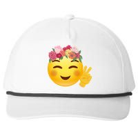 Flower Crown Emoji Snapback Five-Panel Rope Hat