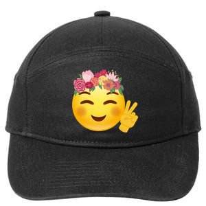 Flower Crown Emoji 7-Panel Snapback Hat