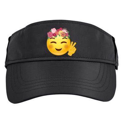 Flower Crown Emoji Adult Drive Performance Visor