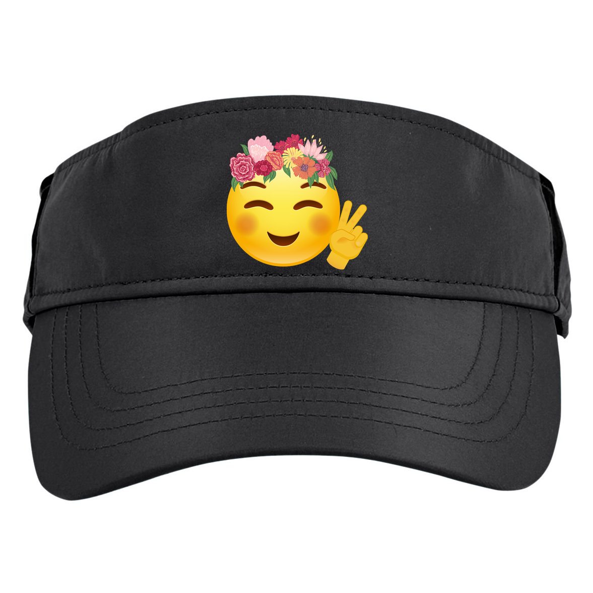 Flower Crown Emoji Adult Drive Performance Visor