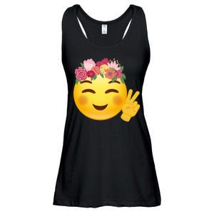 Flower Crown Emoji Ladies Essential Flowy Tank