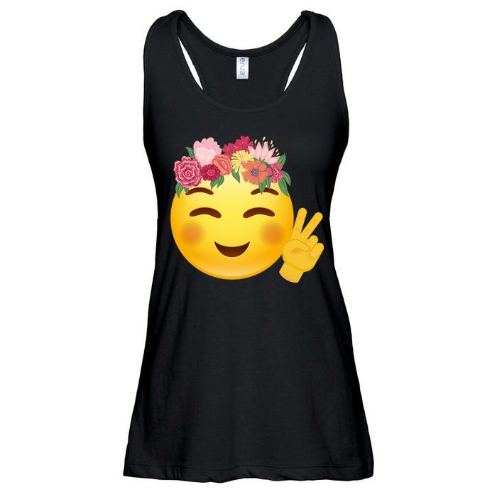 Flower Crown Emoji Ladies Essential Flowy Tank